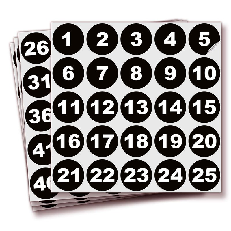 iSYFIX Black Consecutive Number Stickers â€“ 1 to 100, 1.5-inch, 1 set â€“ Vinyl Self Adhesive Premium Decal, Ideal for Inventory, Storage, Organizing, Boxes, Bins, Toolbox, Lockers & More, Indoor/Outdoor - Image 1